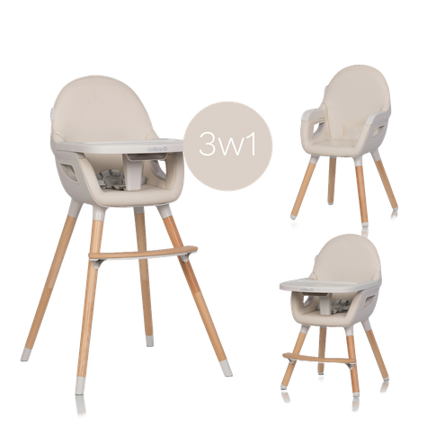 Krzesełko do karmienia 3w1 Scandi ALMOND