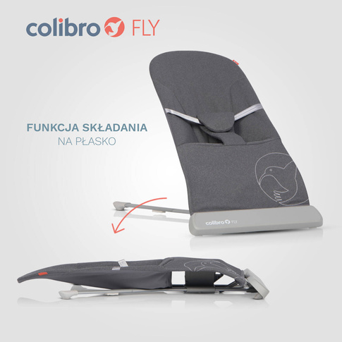 Leżaczek bujaczek ergonomiczny Colibro FLY ONYX