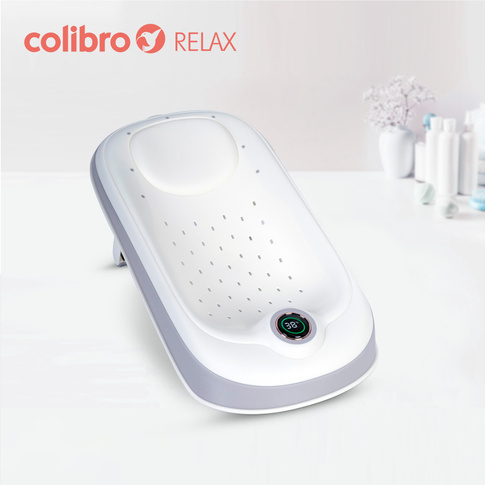 Leżaczek kąpielowy składany silikonowy COLIBRO RELAX z regulacją wysokości i termometrem