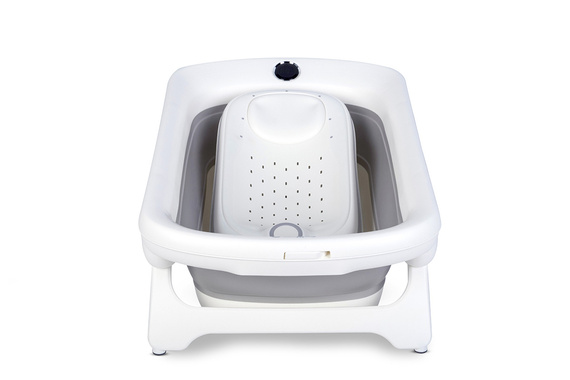 Wanienka dla dziecka składana COLIBRO SPACE 2w1 z leżaczkiem kąpielowym silikonowa z termometrem