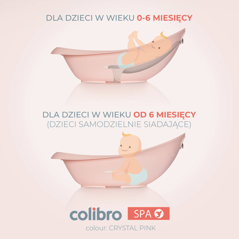 wanienka dla dziecka ze stojakiem SPA 2w1 CRYSTAL PINK