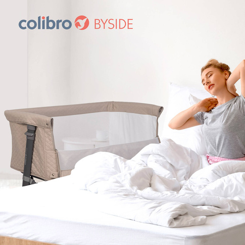 Łóżeczko dostawne dla dzieci COLIBRO Byside Taupe