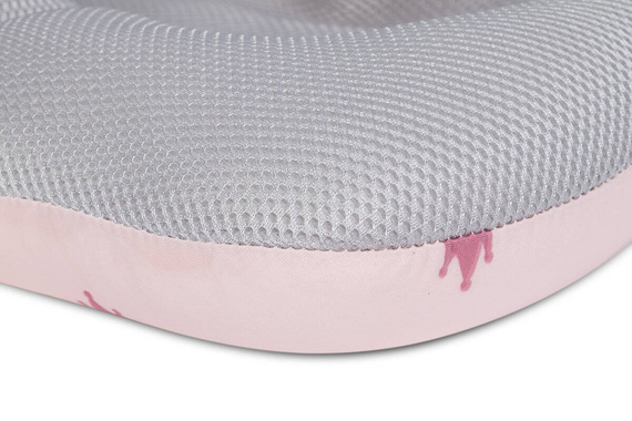 Wanienka dziecięca SPACE z leżaczkiem - składana silikonowa z termometrem Sweet Pink