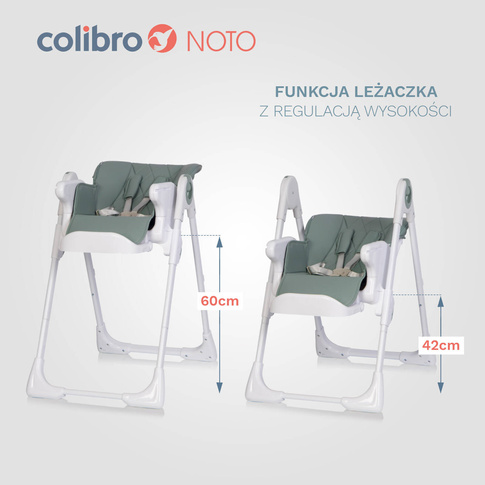 Krzesełko do karmienia 2w1 Noto AGAVA