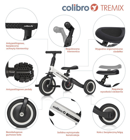 Rowerek dziecięcy 4w1 Tremix Blank