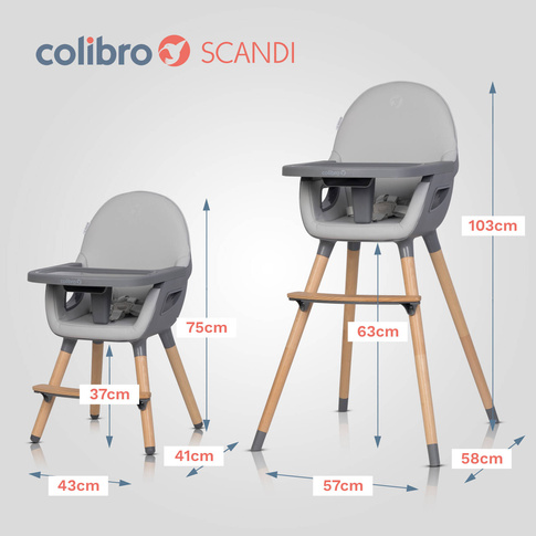 Krzesełko do karmienia 3w1 Scandi DOVE