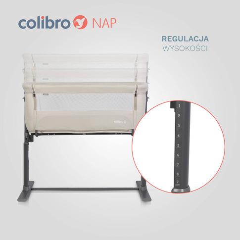 Łóżeczko dostawne dla dzieci COLIBRO NAP Taupe
