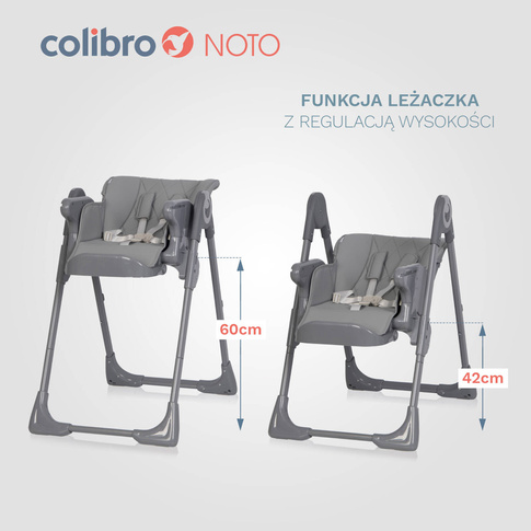 Krzesełko do karmienia 2w1 Noto ONYX