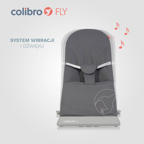 Leżaczek bujaczek ergonomiczny Colibro FLY ONYX