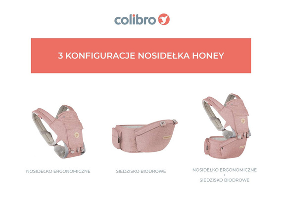 Nosidełko dla dziecka Colibro Honey Sweet Pink