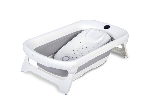 Wanienka dla dziecka składana COLIBRO SPACE 2w1 z leżaczkiem kąpielowym silikonowa z termometrem