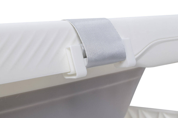 Wanienka dziecięca SPACE z leżaczkiem - składana silikonowa z termometrem Cloudy Blue