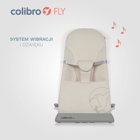 Leżaczek bujaczek ergonomiczny Colibro FLY ALMOND