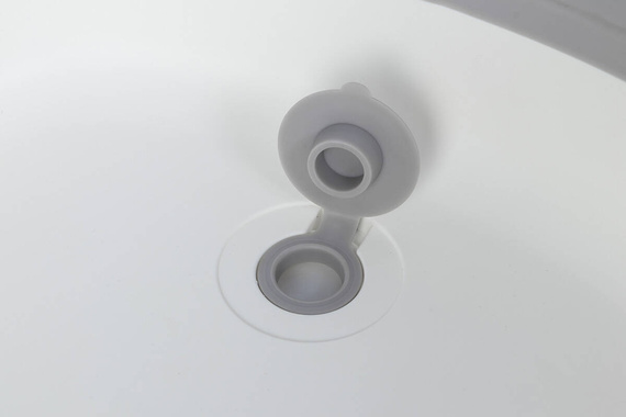 Wanienka dziecięca SPACE z leżaczkiem - składana silikonowa z termometrem Sweet Pink