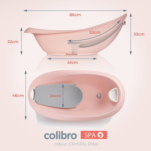 wanienka dla dziecka SPA 2w1 z leżaczkiem CRYSTAL PINK