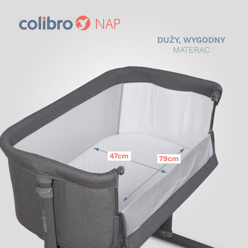 Łóżeczko dostawne dla dzieci COLIBRO NAP Onyx