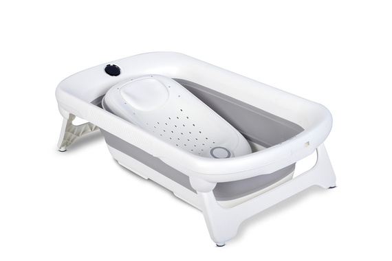 Wanienka dla dziecka składana COLIBRO SPACE 2w1 z leżaczkiem kąpielowym silikonowa z termometrem