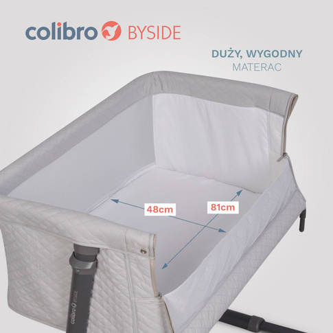 Łóżeczko dostawne dla dzieci COLIBRO Byside Cloud