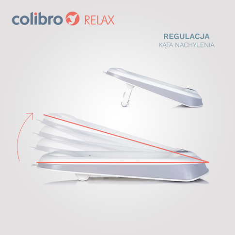 Leżaczek kąpielowy składany silikonowy COLIBRO RELAX z regulacją wysokości i termometrem