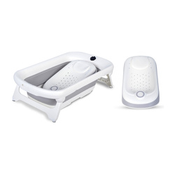 Wanienka dla dziecka składana COLIBRO SPACE 2w1 z leżaczkiem kąpielowym silikonowa z termometrem